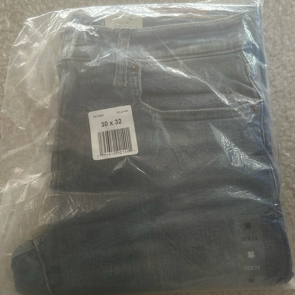 brand new lucky brand slim 110 size 30/32 color gill/430